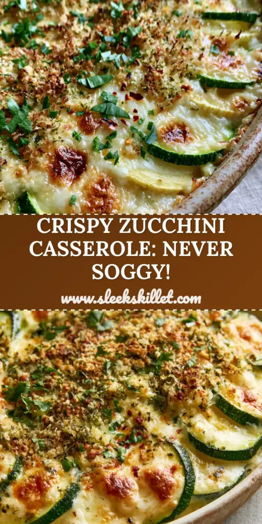 A rustic ceramic baking dish filled with a Baked zucchini and cheese casserole, featuring golden-brown mozzarella spots and a crispy herb crust.