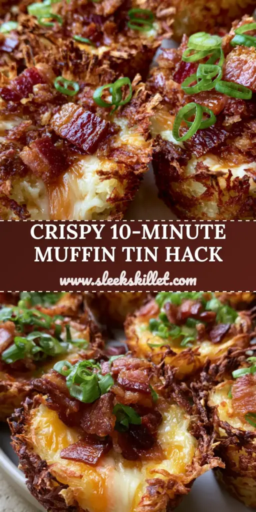 A platter of extra-crispy loaded hashbrown bites with lacy edges, melted cheese, and bacon bits. (loaded hashbrown bites)