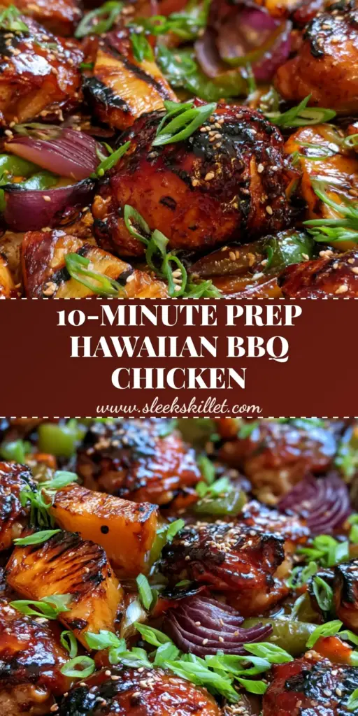 Baked Huli Huli Chicken with Caramelized Pineapple and Blistered Peppers 4 A rustic sheet pan of baked huli huli chicken with glistening mahogany glaze, charred pineapple wedges, and blistered green bell peppers. (baked huli huli chicken)