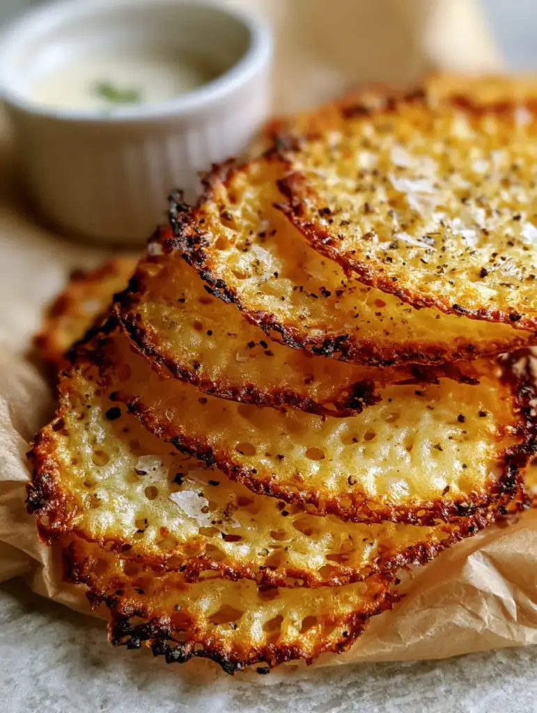 Crispy Cottage Cheese Chips: The Ultimate High-Protein Snack Guide 2 Extreme macro close-up of Crispy cottage cheese chips with lacy perforated edges and cracked black pepper.