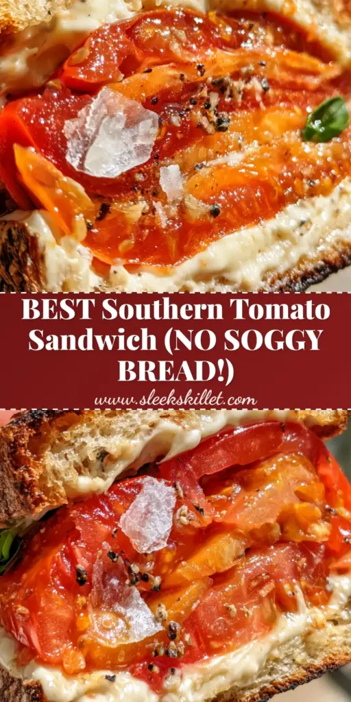 Tomato Sandwich: The Ultimate Southern Heirloom Masterpiece 4 A thick Southern tomato sandwich with heirloom tomatoes and sourdough bread on a wooden porch background. (tomato sandwich)