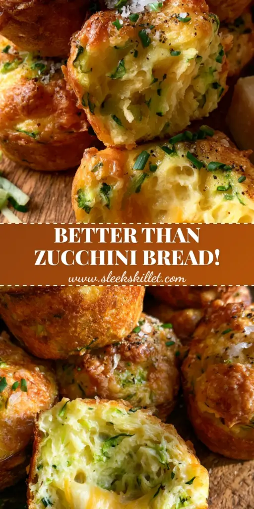 A stack of Parmesan Zucchini Muffins on a rustic wooden board, showing a deep golden-brown parmesan crust and vibrant green zucchini flecks. (Parmesan Zucchini Muffins)