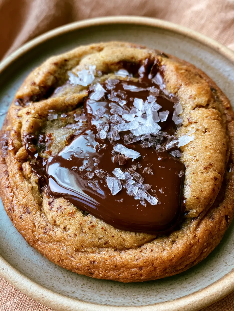 Macro close-up of Salted Butter Chocolate Chip Cookies with visible toasted brown butter specks and glossy 70 percent dark chocolate puddles.