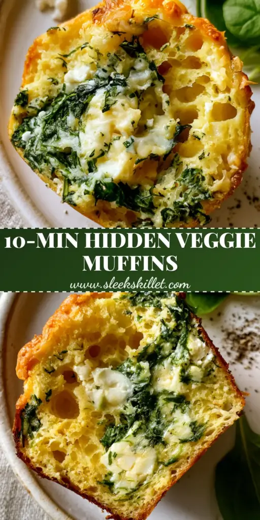 A close-up shot of a golden-brown Spinach and cheese muffin with visible emerald spinach and a toasted cheddar crust.